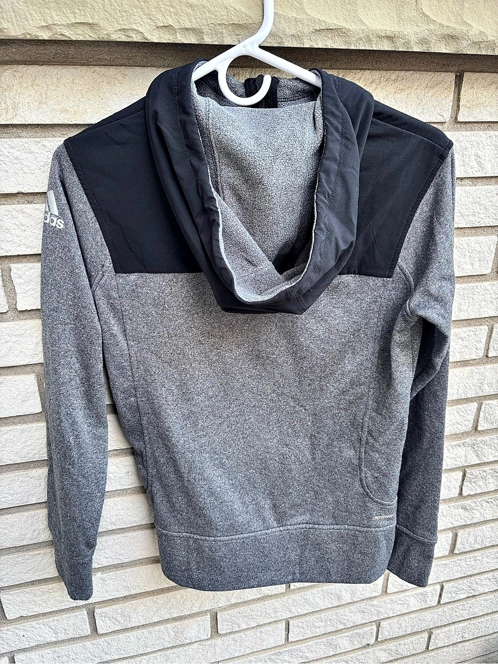 adidas Climawarm Full Zip Hoodie Grey Black S | Womens Athletic Jacket - Picture 4 of 12